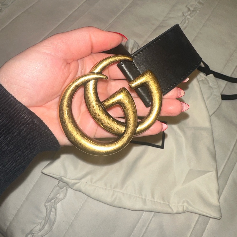 Gucci Cintura Donna Black Leather Belt - Picture 3 of 4